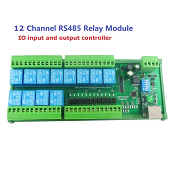 2 IN1 12Ch Ethernet/RS485 Módulo de Relé de RTU Modbus TCP/IP UART controlador de Rede da Placa do Interruptor para o PLC Câmera PTZ Motor LED
